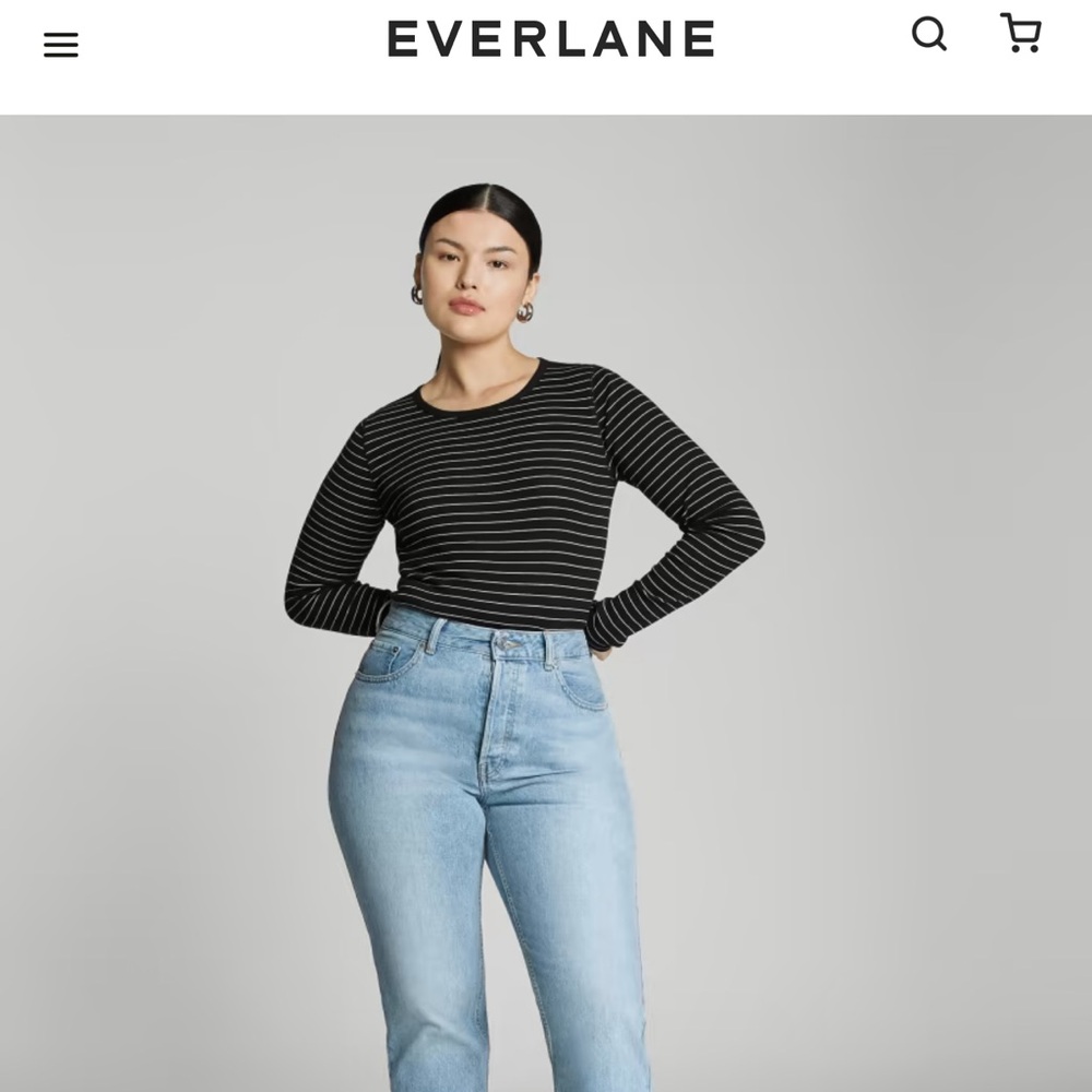 Everlane NWT Curvy Cheeky Jeans, size 27 , straight fit, ankle